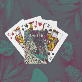 Baraja De Cartas Gato de la jungla personalizada