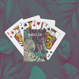Baraja De Cartas Gato de la jungla personalizada