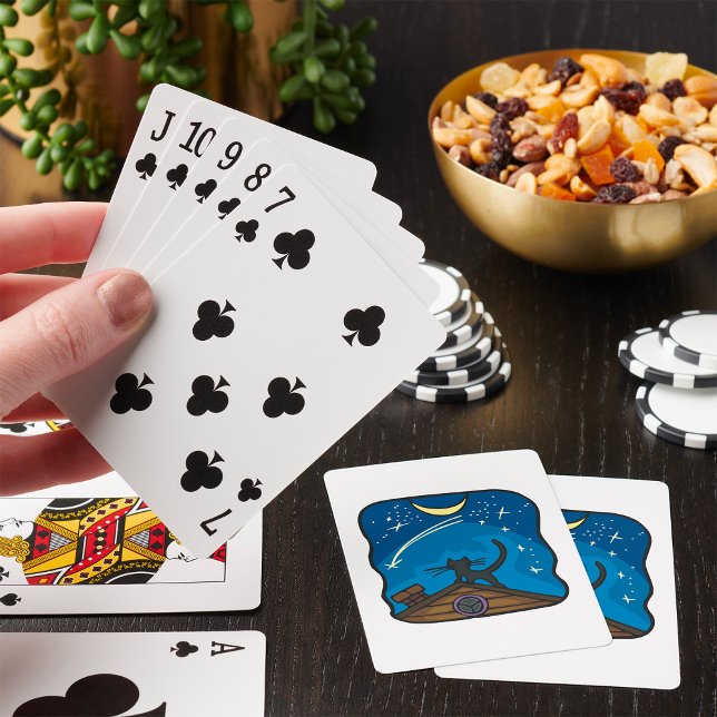 Baraja De Cartas Gato De La Noche En El Techo (Subido por el creador)