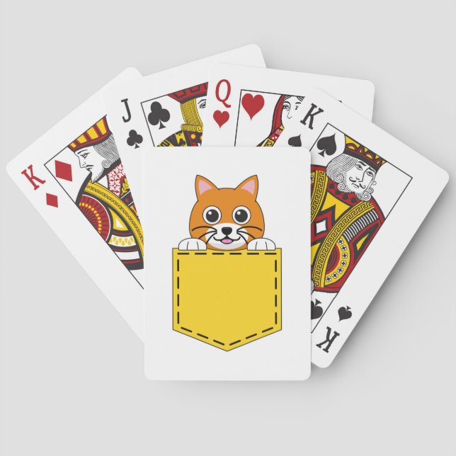 Baraja De Cartas Gato de Mascota de bolsillo (Reverso)