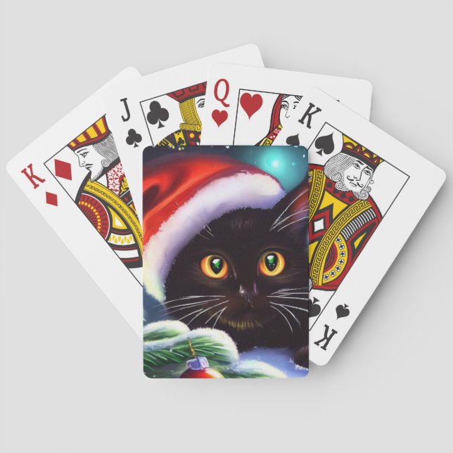 Baraja De Cartas Gato de navidades (1) (Reverso)
