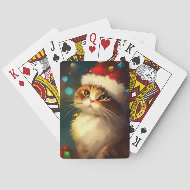 Baraja De Cartas Gato de navidades (3) (Reverso)