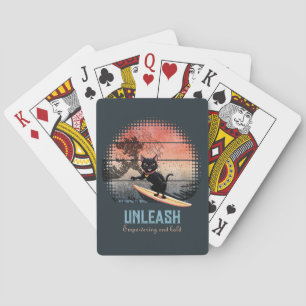 Baraja De Cartas Gato de ondulación al atardecer