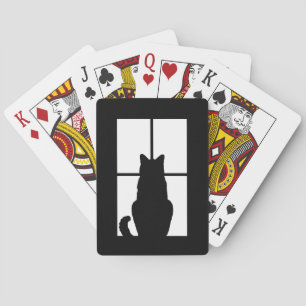 Baraja De Cartas Gato de Ventana Haz clic para Personalizar Obtén c