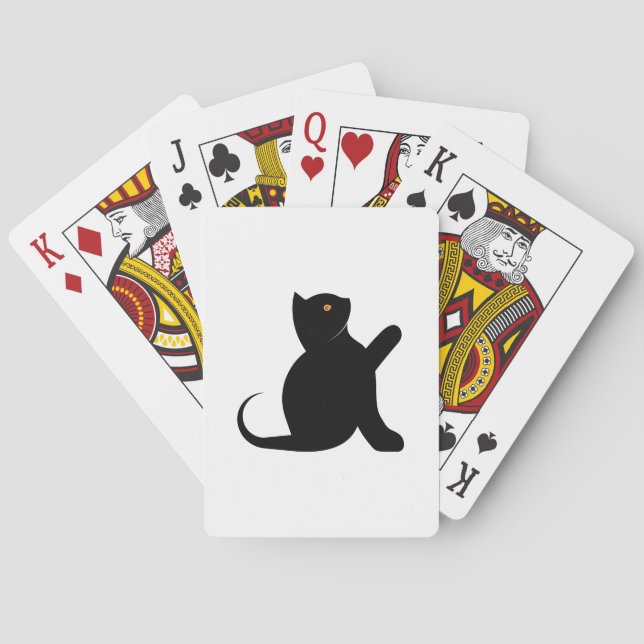 Baraja De Cartas Gato diciendo hola (Reverso)