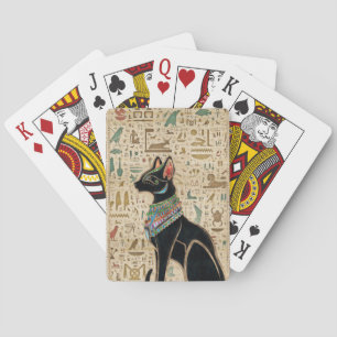 Baraja De Cartas Gato egipcio - Bastet en el papiro