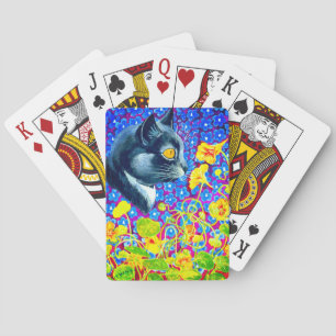 Baraja De Cartas Gato en flores