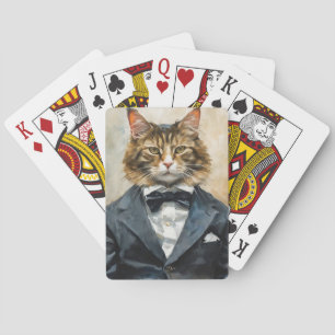 Baraja De Cartas Gato en un traje