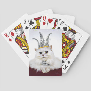 Baraja De Cartas Gato en una corona