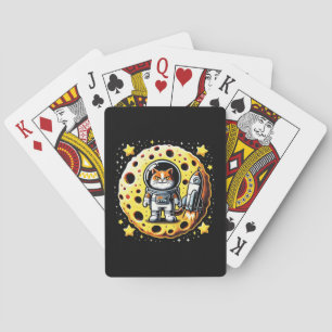 Baraja De Cartas Gato espacial desenfadado - Astronauta en una búsq