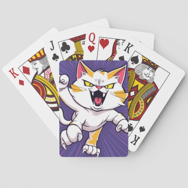 Baraja De Cartas Gato fuerte (Reverso)