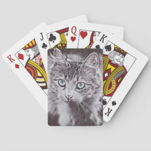 Baraja De Cartas Gato Gato Gatito Gatito Gatito Con Ojos Azules Lum