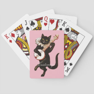 Baraja De Cartas Gato jugando Banjo Thunder_Cove