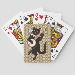 Baraja De Cartas Gato jugando el banjo