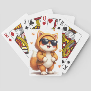 Baraja De Cartas Gato Kawaii Siberiano Divertido