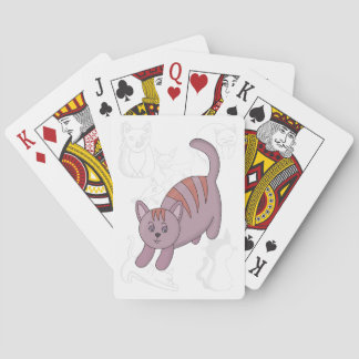 Baraja De Cartas Gato listo para saltar la cubierta del edredón