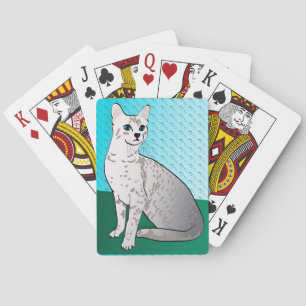 Baraja De Cartas Gato Mau egipcio - fondo acuático