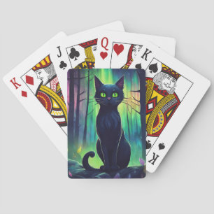 Baraja De Cartas Gato místico de las luces del norte
