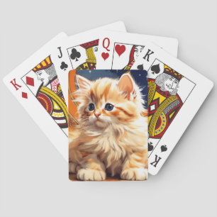 Baraja De Cartas Gato naranja Art Nouveau de Alphonse Mucha