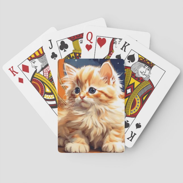 Baraja De Cartas Gato naranja Art Nouveau de Alphonse Mucha (Reverso)