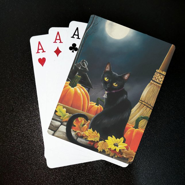 Baraja De Cartas Gato negro de Halloween (Subido por el creador)