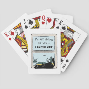 Baraja De Cartas Gato Negro Divertido, soy la vista 