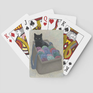 Baraja De Cartas Gato negro en bolsa de hilo