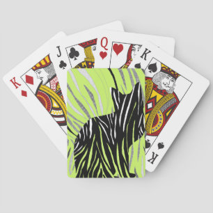 Baraja De Cartas Gato negro en la loca hierba