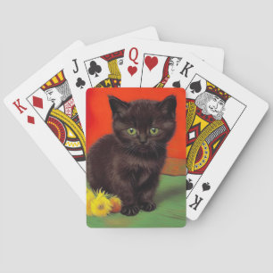 Baraja De Cartas Gato negro estilo Van Gogh