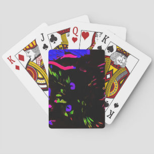 Baraja De Cartas Gato negro neón con ojos brillantes