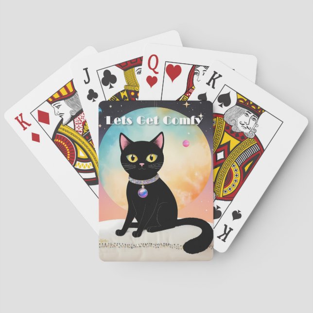 Baraja De Cartas Gato Negro - Vamos a estar cómodos (Reverso)