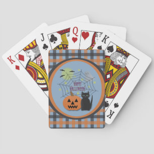 Baraja De Cartas Gato negro y calabaza no asusta Halloween