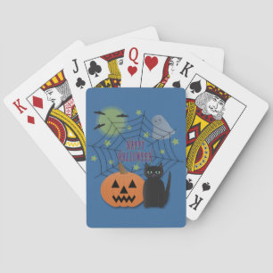 Baraja De Cartas Gato negro y calabaza no asusta Halloween