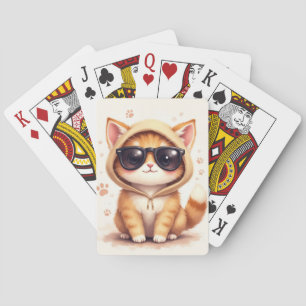 Baraja De Cartas Gato Persa Divertido Kawaii