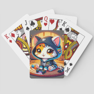 Baraja De Cartas gato personalizado, alfombra acogedora, plantas, v