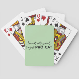 Baraja De Cartas Gato Pro Divertido Antisocial Introvertido 