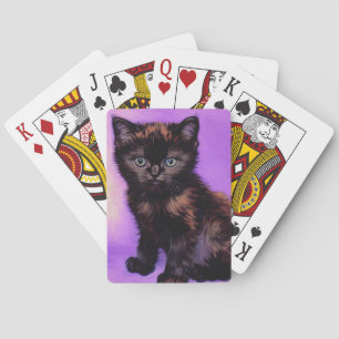 Baraja De Cartas Gato púrpura al estilo de Van Gogh