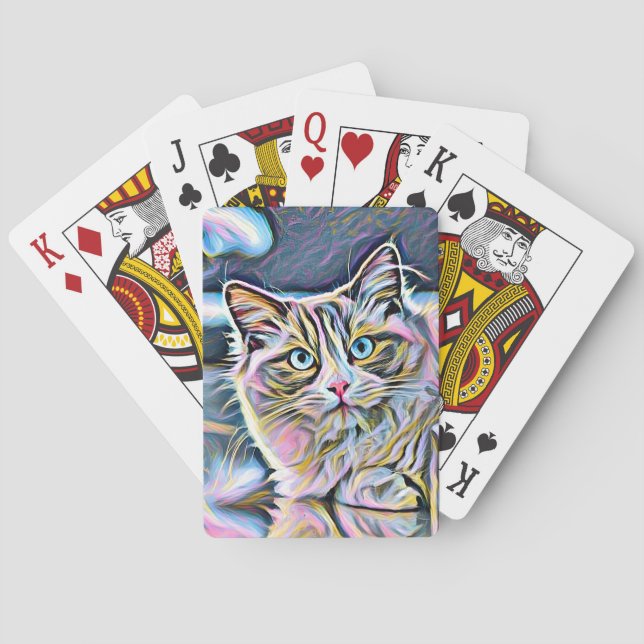Baraja De Cartas Gato ragdoll kitten (Reverso)
