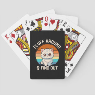 Baraja De Cartas Gato Retro Divertido Averigua y Rete