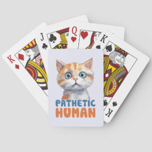 Baraja De Cartas Gato sarcástico y lindo - Humano patético (2)