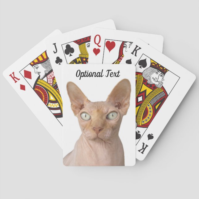 Baraja De Cartas Gato Sphynx sin pelo (Reverso)