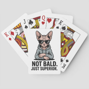 Baraja De Cartas Gato Sphynx Superior Actitud Sarcástica Arte