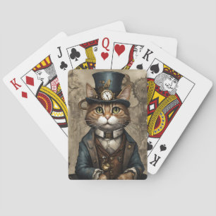 Baraja De Cartas Gato Steampunk