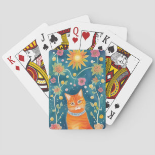 Baraja De Cartas Gato Tabby de Arte Popular Caprichoso