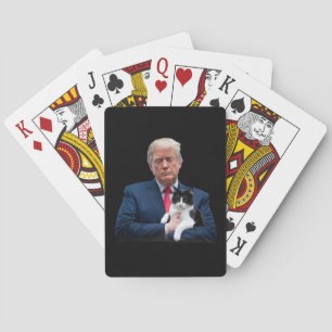 Baraja De Cartas Gato Trump 2024 MAGA Divertido Gato Trump Gracioso