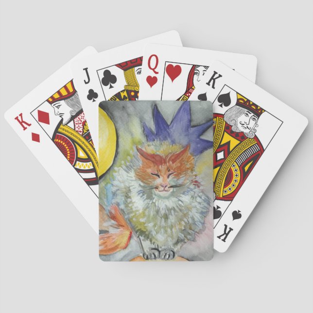 Baraja De Cartas Gato y estrella (Reverso)