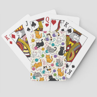 Baraja De Cartas Gatos de dibujos animados con hilo