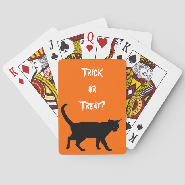 Baraja De Cartas ¡Gatos de Halloween! (Reverso)
