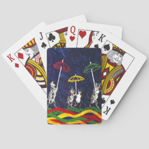 Baraja De Cartas Gatos en la lluvia