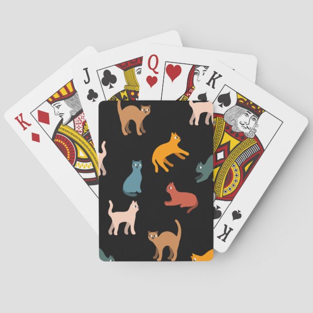 Baraja De Cartas Gatos en negro (Reverso)